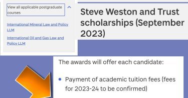 Steve Weston and Trust scholarships at the University of Dundee 2023/24